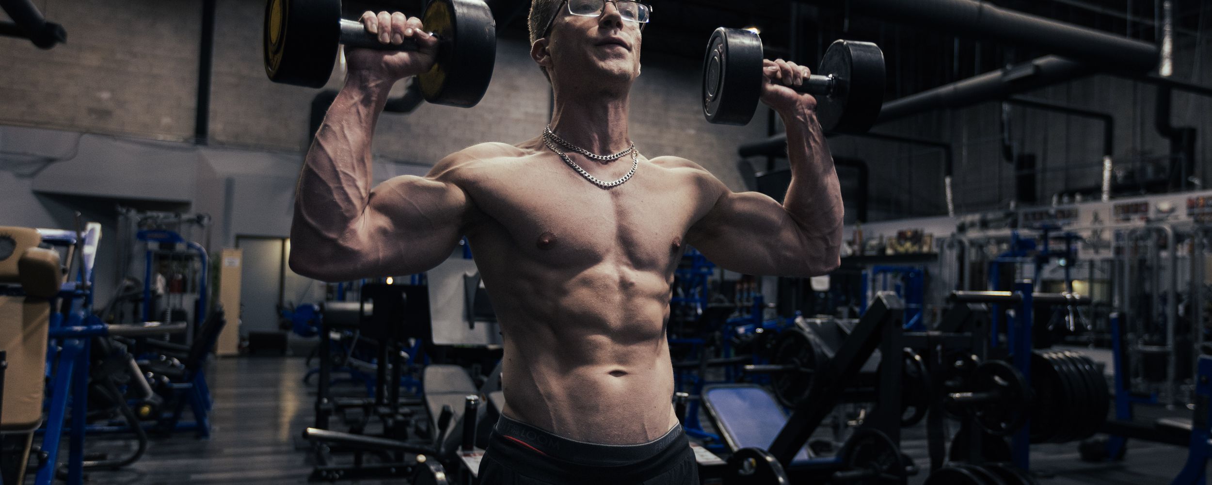 Matt Kennedy lifting
    dumbbells at Fitness Element Markham