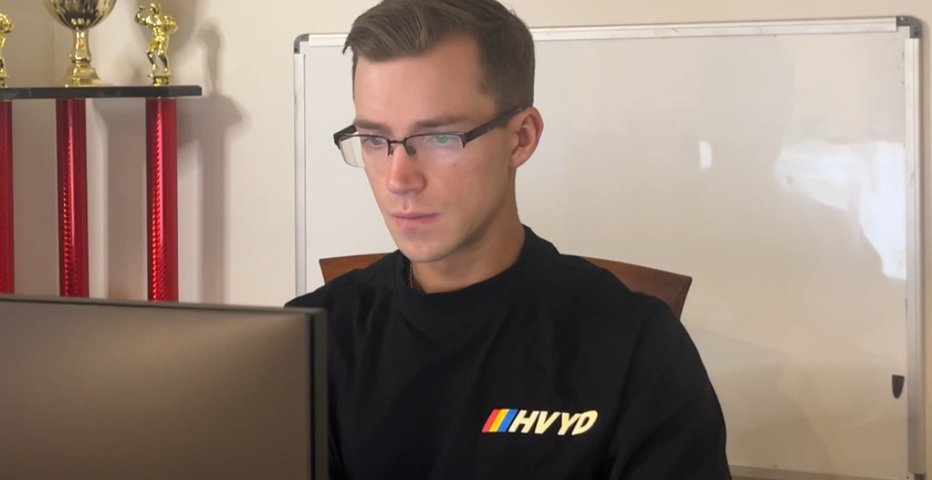Matt Kennedy providing monthly online
coaching at laptop
