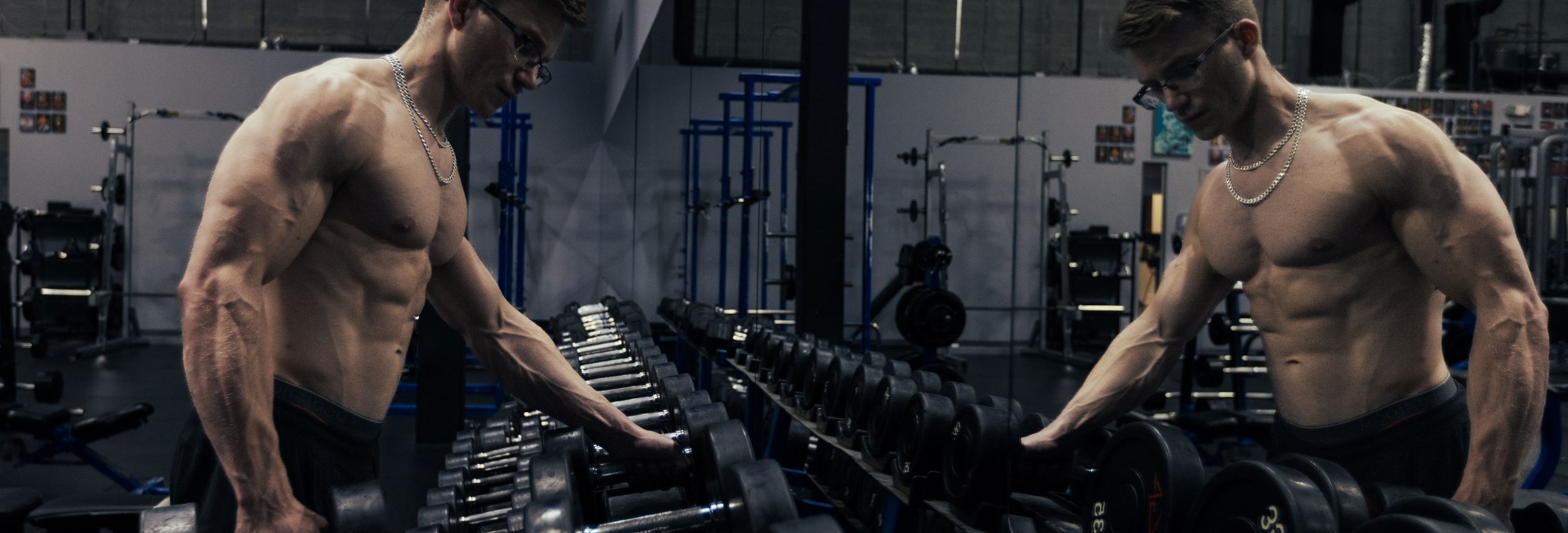 Matt Kennedy
  picking up weights in the mirror